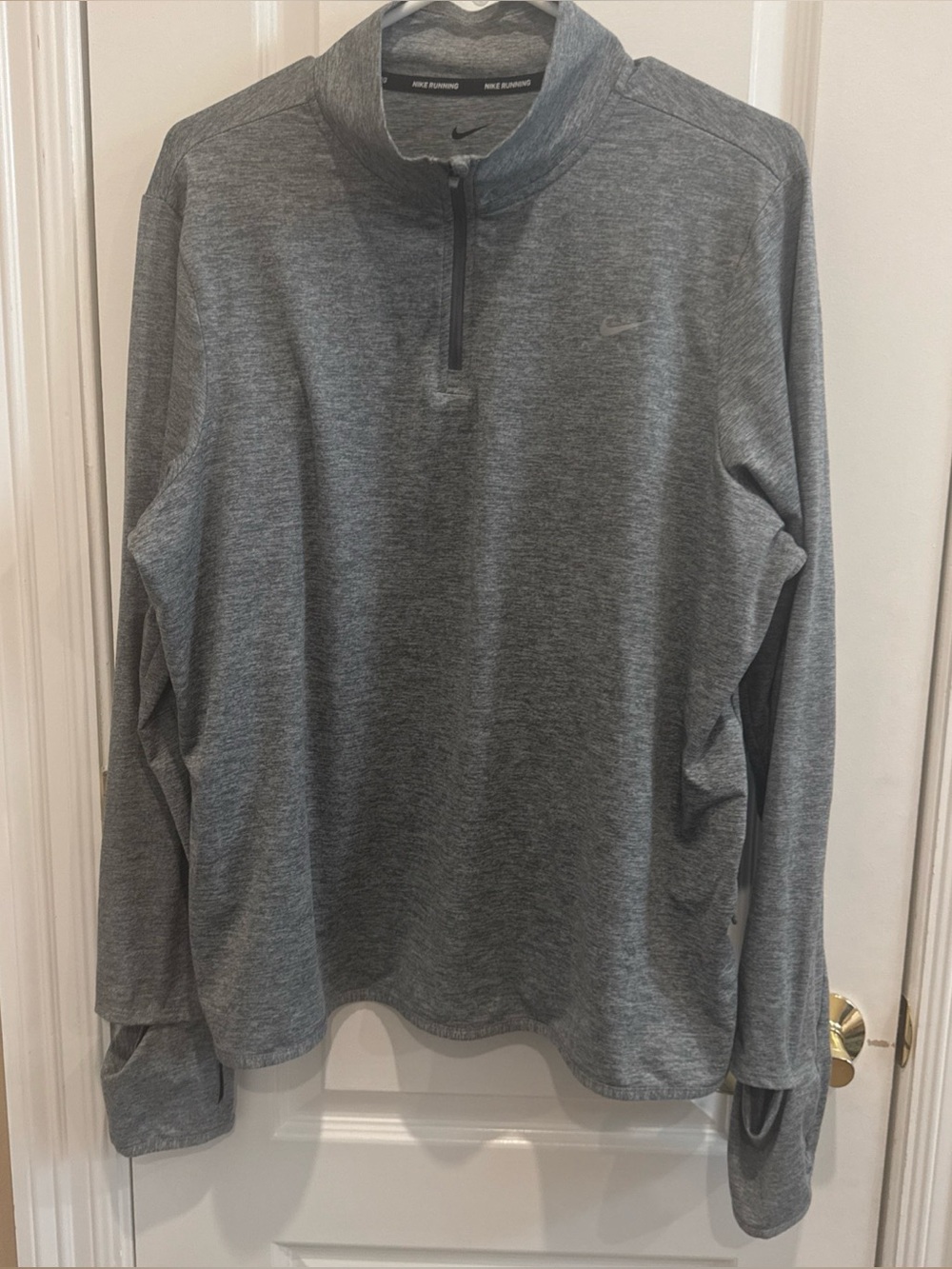 Nike Men's Heather Gray Quarter-Zip Training Pullover